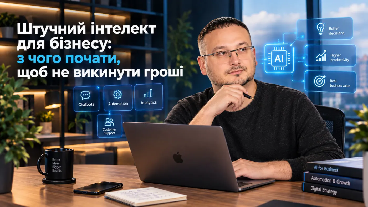 Штучний інтелект для бізнесу: з чого почати впровадження, щоб не витратити гроші даремно