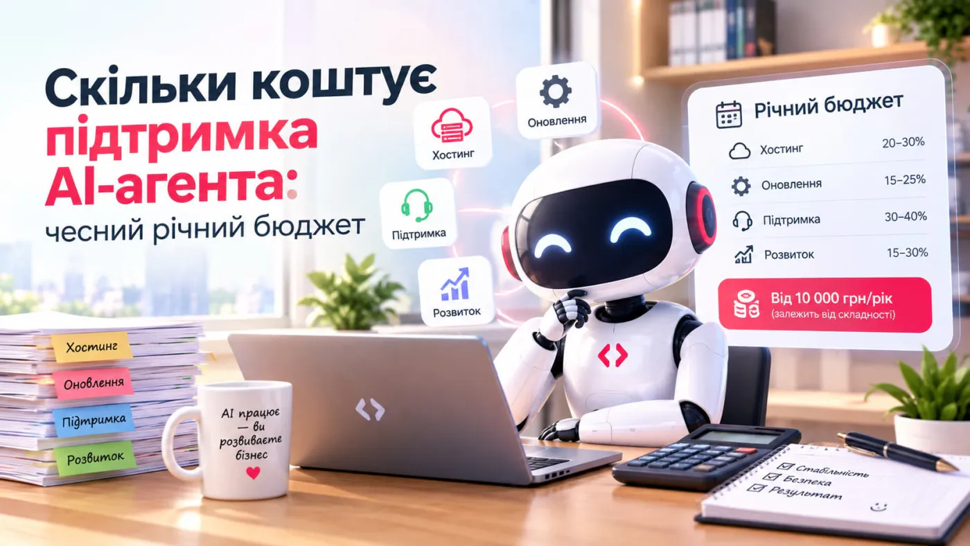 Скільки коштує підтримка AI-агента: річний бюджет на хостинг, оновлення, підтримку й розвиток